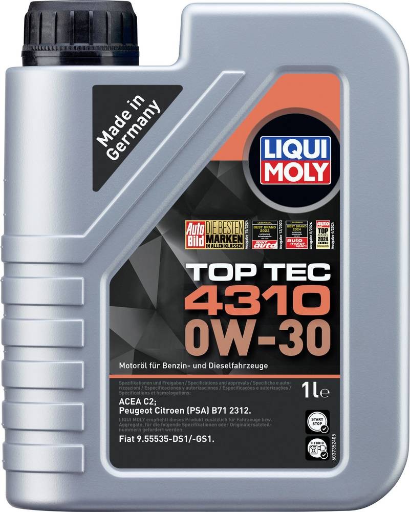 Liqui Moly Top Tec 4310 0W-30 3735 Motoröl 1l