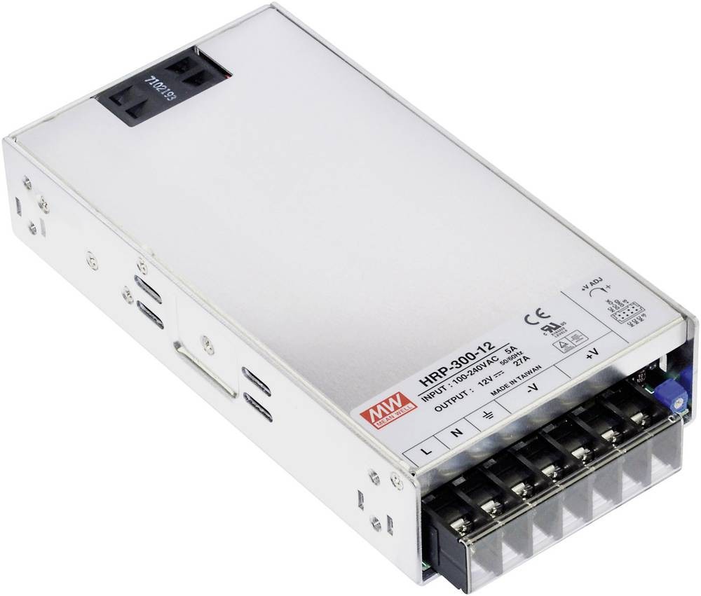 MEAN WELL HRP-300-12 unité d'alimentation d'énergie 324 W Noir, Mé