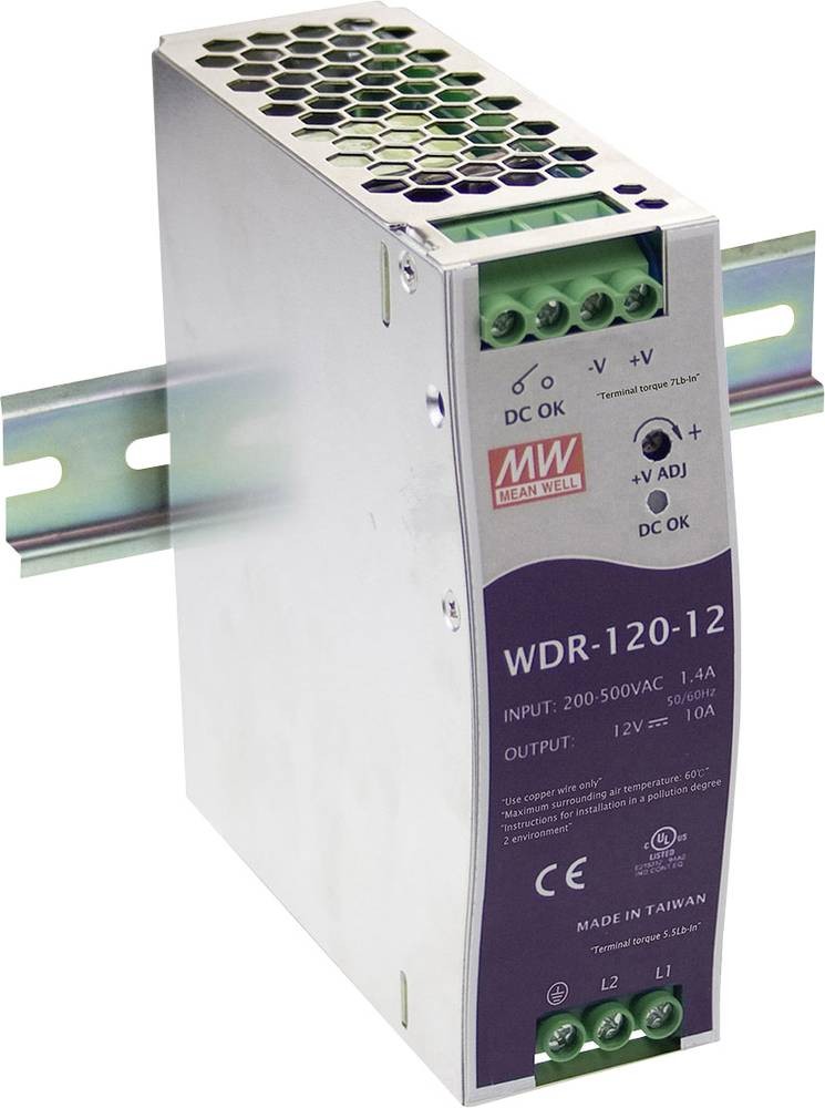 Mean Well WDR-120-24 Hutschienen-Netzteil (DIN-Rail) 24 V/DC 5A 120W