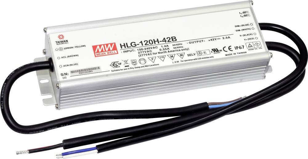 Mean Well MW HLG-120H-12B LED-Treiber, LED-Trafo Konstantspannung,