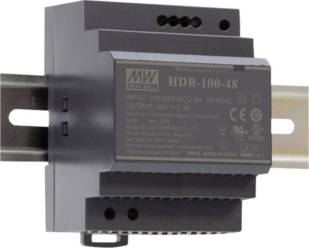 MEAN WELL HDR-100-15 power adapter/inverter 100 W - MEAN WELL HDR-100-