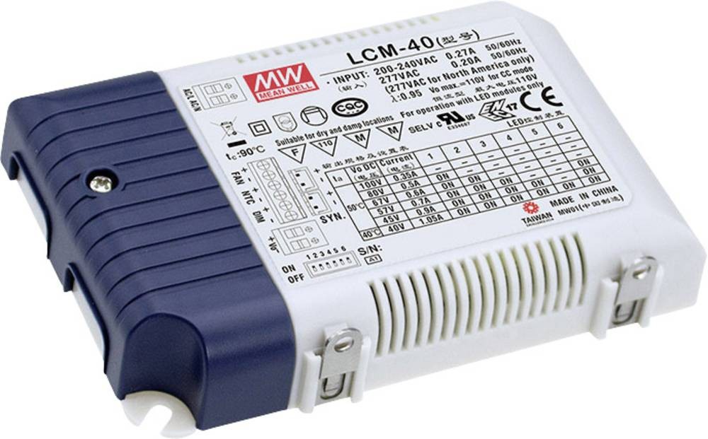 Mean Well MW LCM-40 LED-Treiber Konstantstrom 42W 0.35 - 1.05A 2 - 80