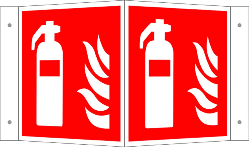 SafetyMarking Brandschutzschild Feuerlöscher Aluminium (B x H) 200mm