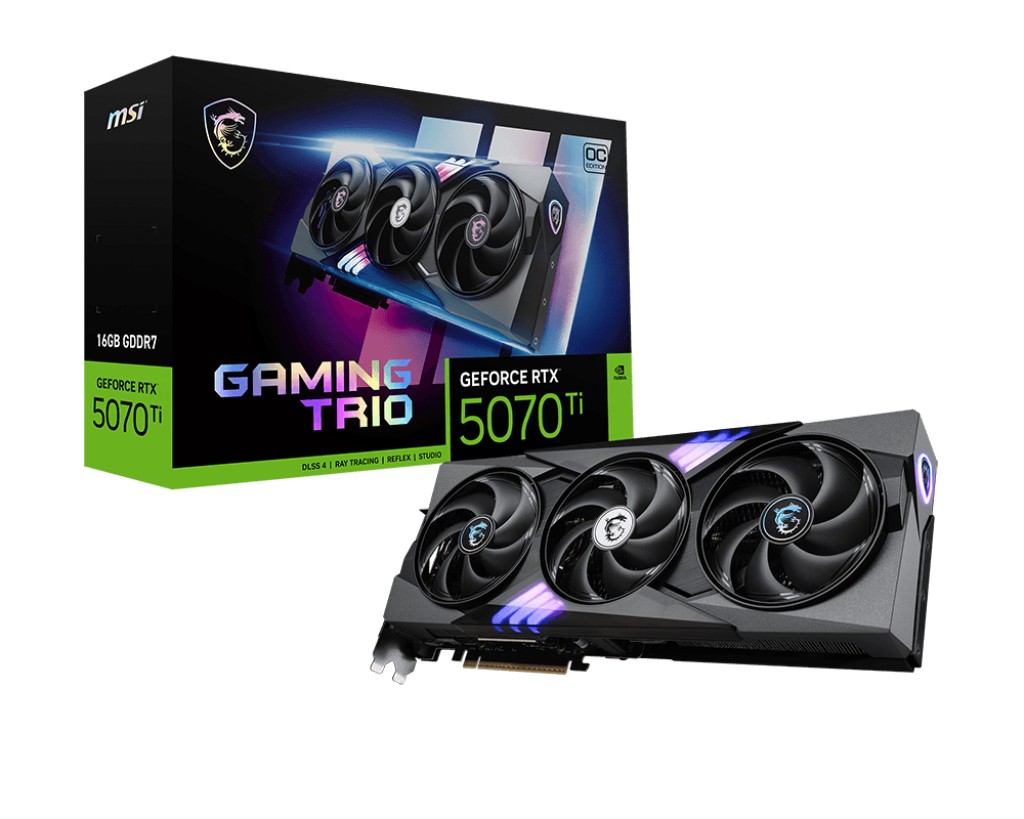 RTX 5070 TI 16GB MSI Gaming Trio OC 16GB GDDR7 3 Fan