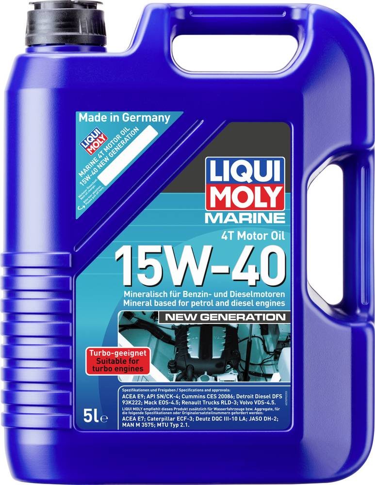 Liqui Moly Marine 4T Motor Oil 15W-40 New Generation 25090 Motoröl 5l