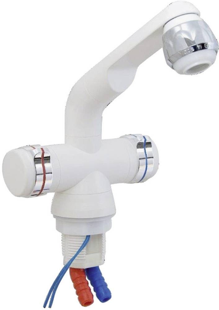 Barwig 4100-235 Zweigriff-Mischarmatur Schlauch-Anschluss 10mm bianco,