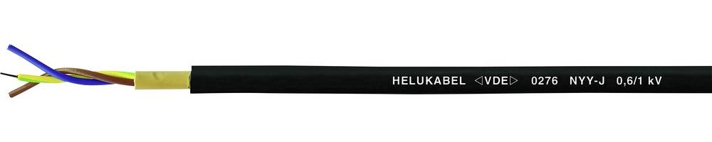 HELU 32023 Erdkabel NYY-J 3G 1.5mm² Schwarz 100m