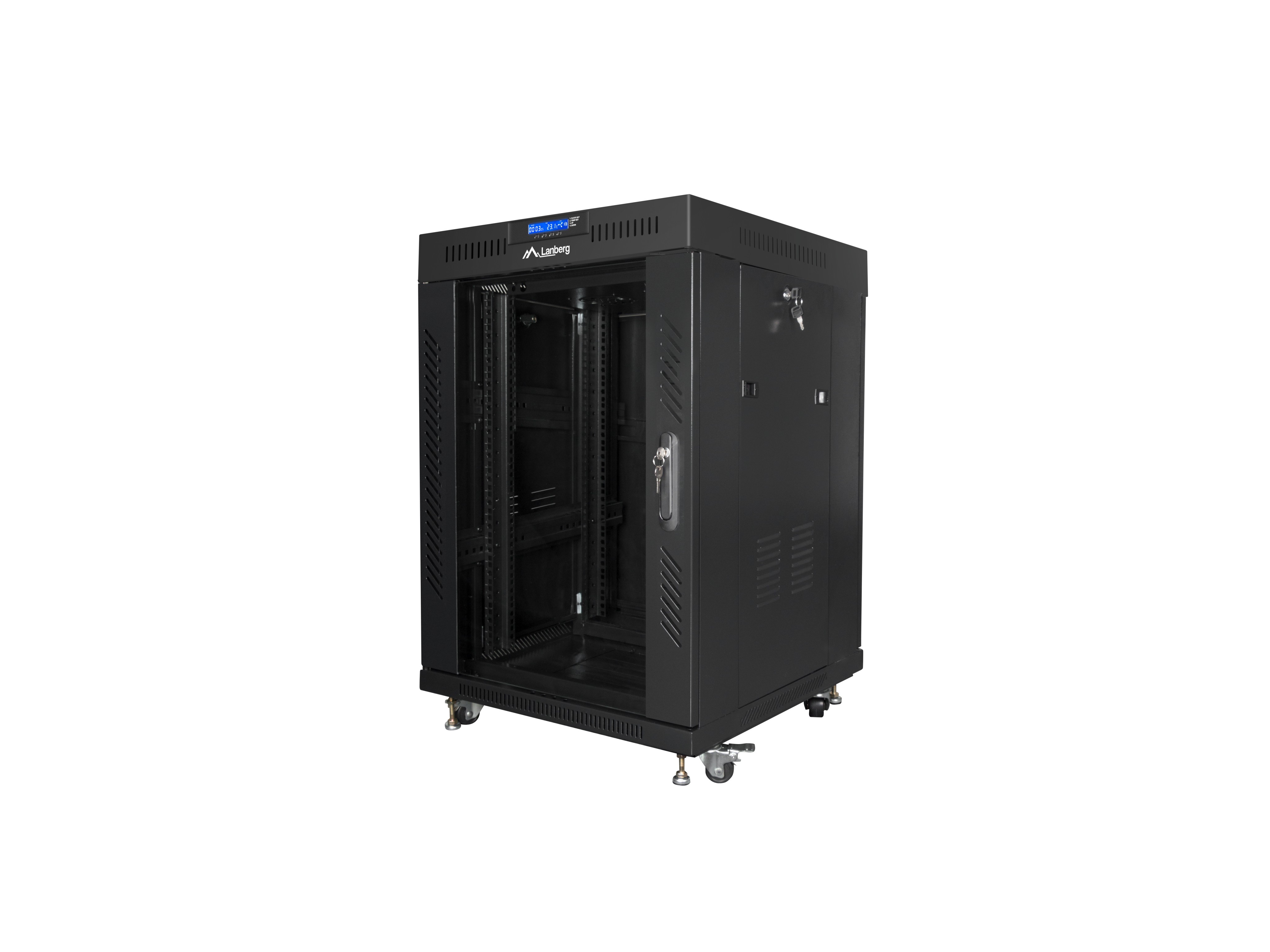 Lanberg FF01-6615-12BL étagère 15U Rack autonome Noir - Lanberg
