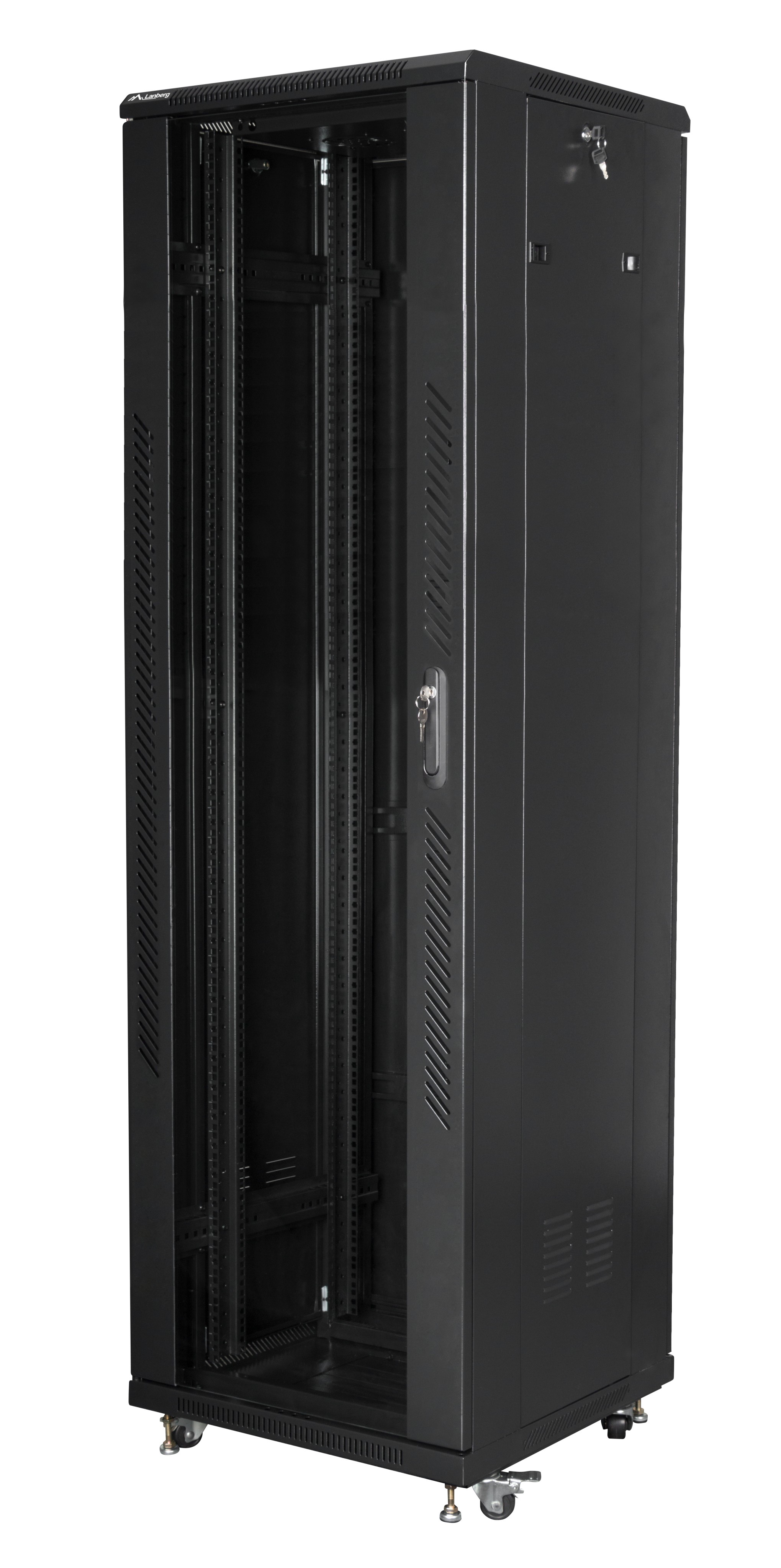 Lanberg FF01-6642-12B étagère 42U Rack autonome Noir - Lanberg FF01-