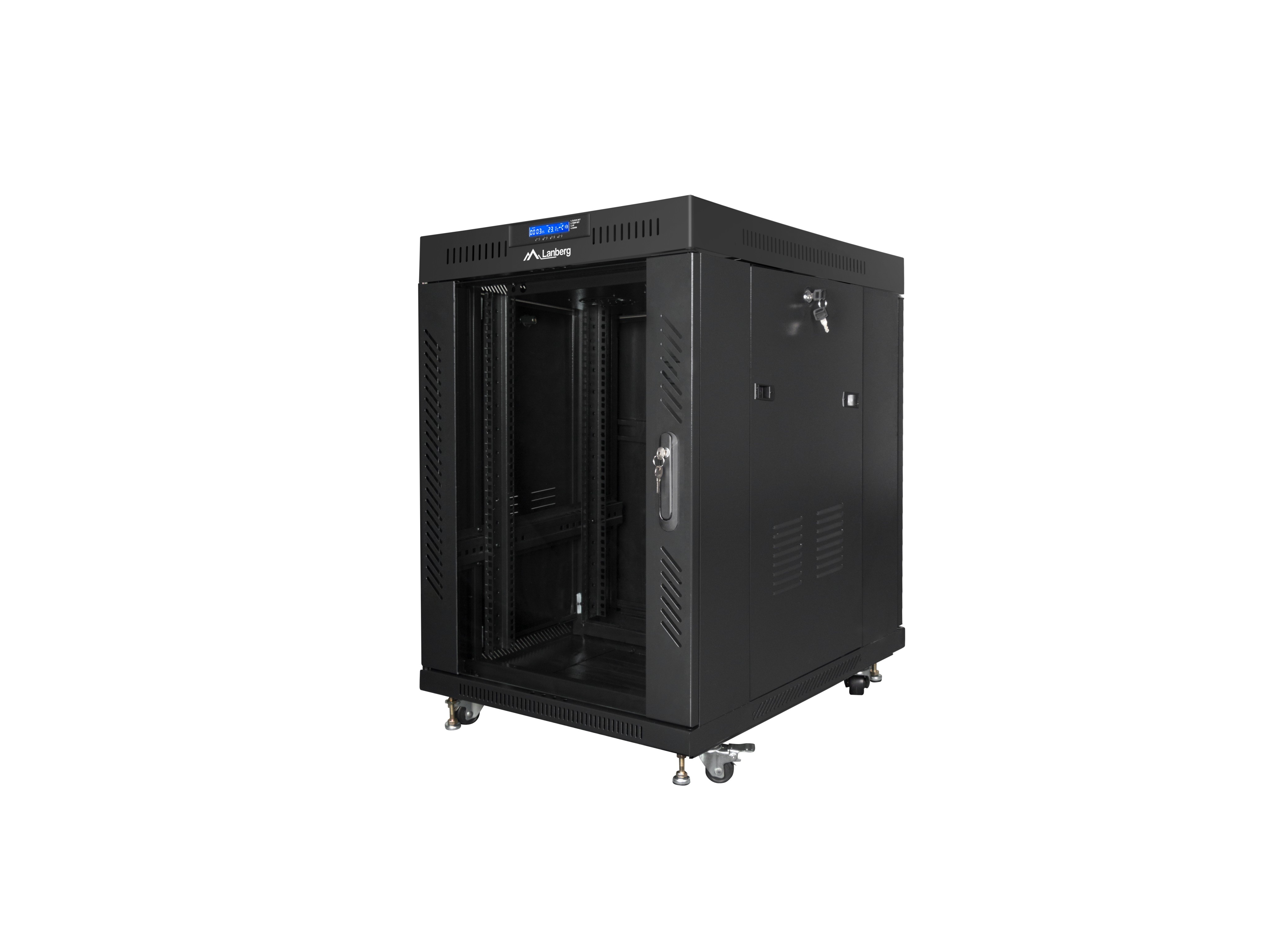 Lanberg FF01-8015-12BL étagère 15U Rack autonome Noir - Lanberg