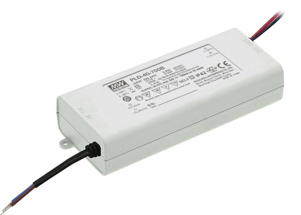 Mean Well MW PLD-40-500B LED-Treiber Konstantstrom 40W 0.5A 45 - 80 V/