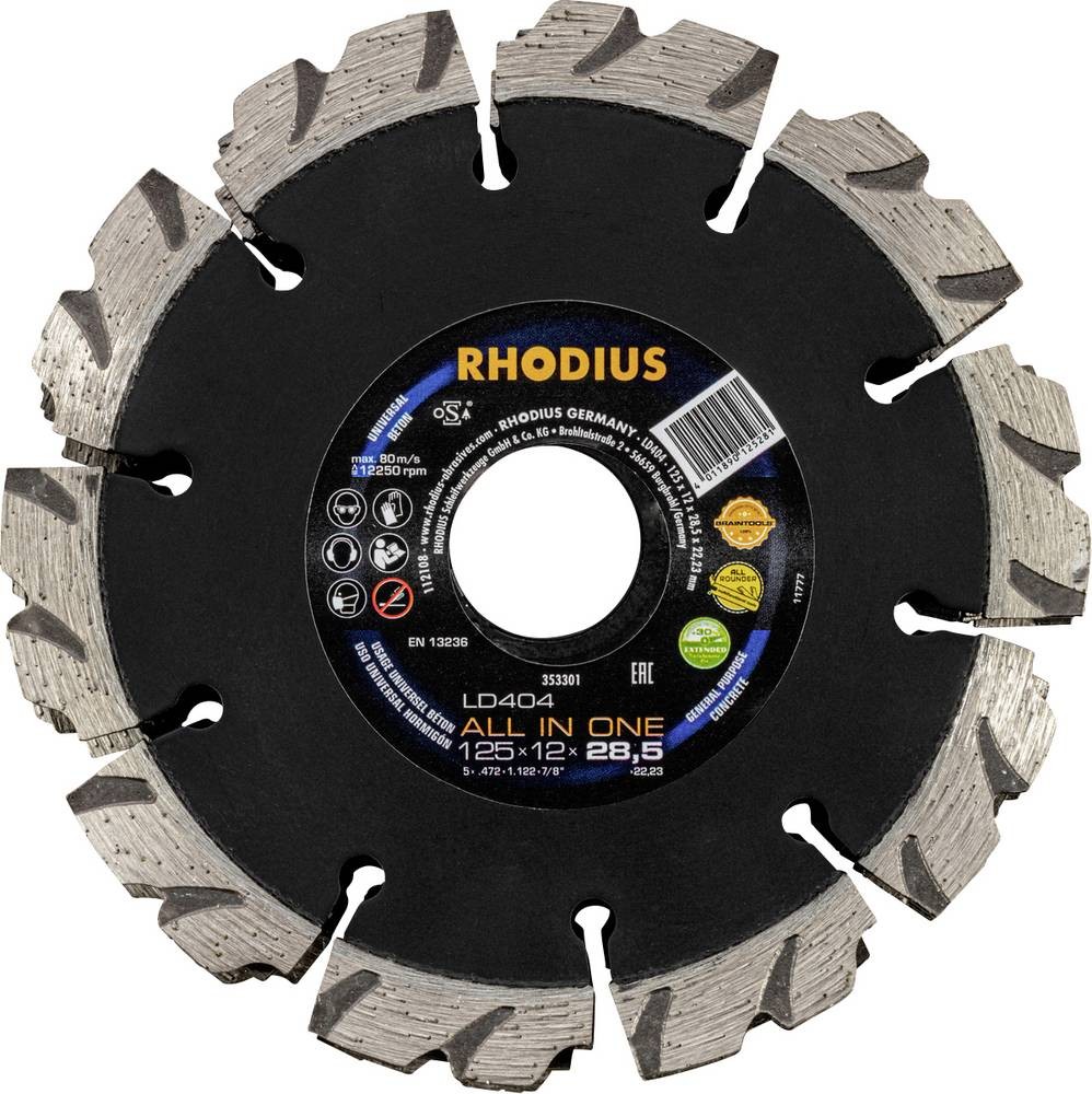 Rhodius 353301 Diamanttrennscheibe 125mm 1 St. Beton