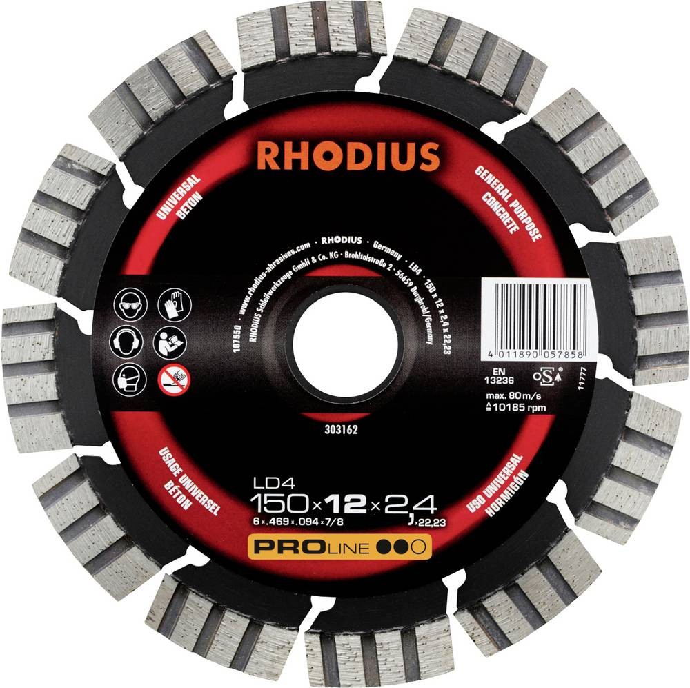 Rhodius 303162 Diamanttrennscheibe 150mm 1 St. Naturstein