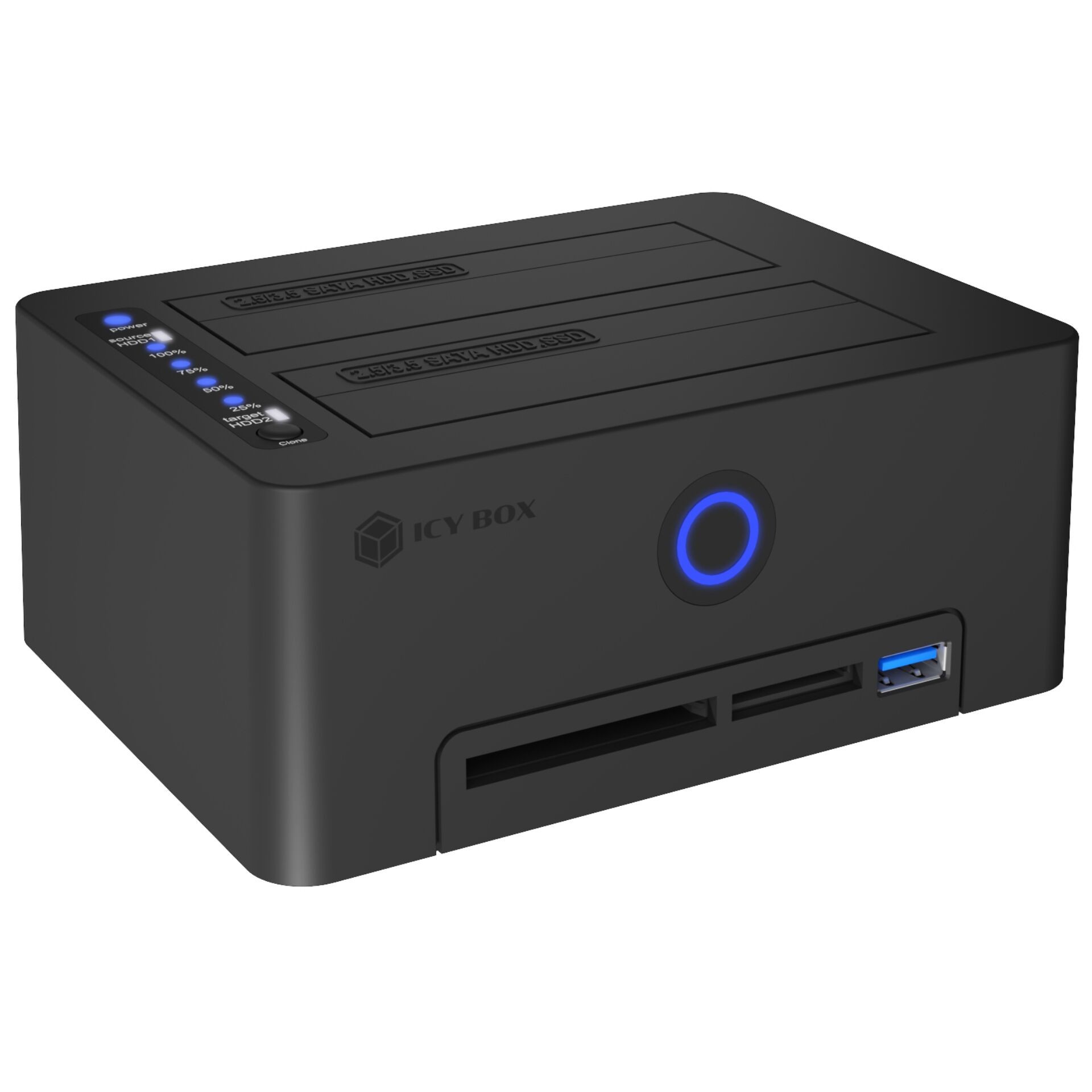 ICY BOX IB-1233CL-CR USB 3.2 Gen 1 (3.1 Gen 1) Type-A Noir - ICY BOX