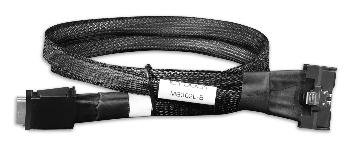 Icy Dock MB302L-B câble Serial Attached SCSI (SAS) 0,5 m Noir - Icy