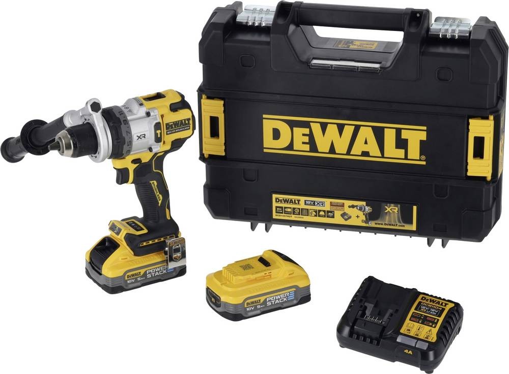 DEWALT DCD1007H2T-QW 3-Gang-Akku-Schlagbohrschrauber incl. 2.