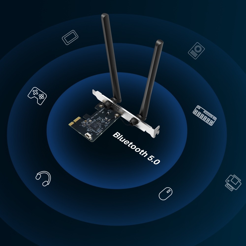Adaptador Mercusys PCIe Bluetooth Wi-Fi AC1200