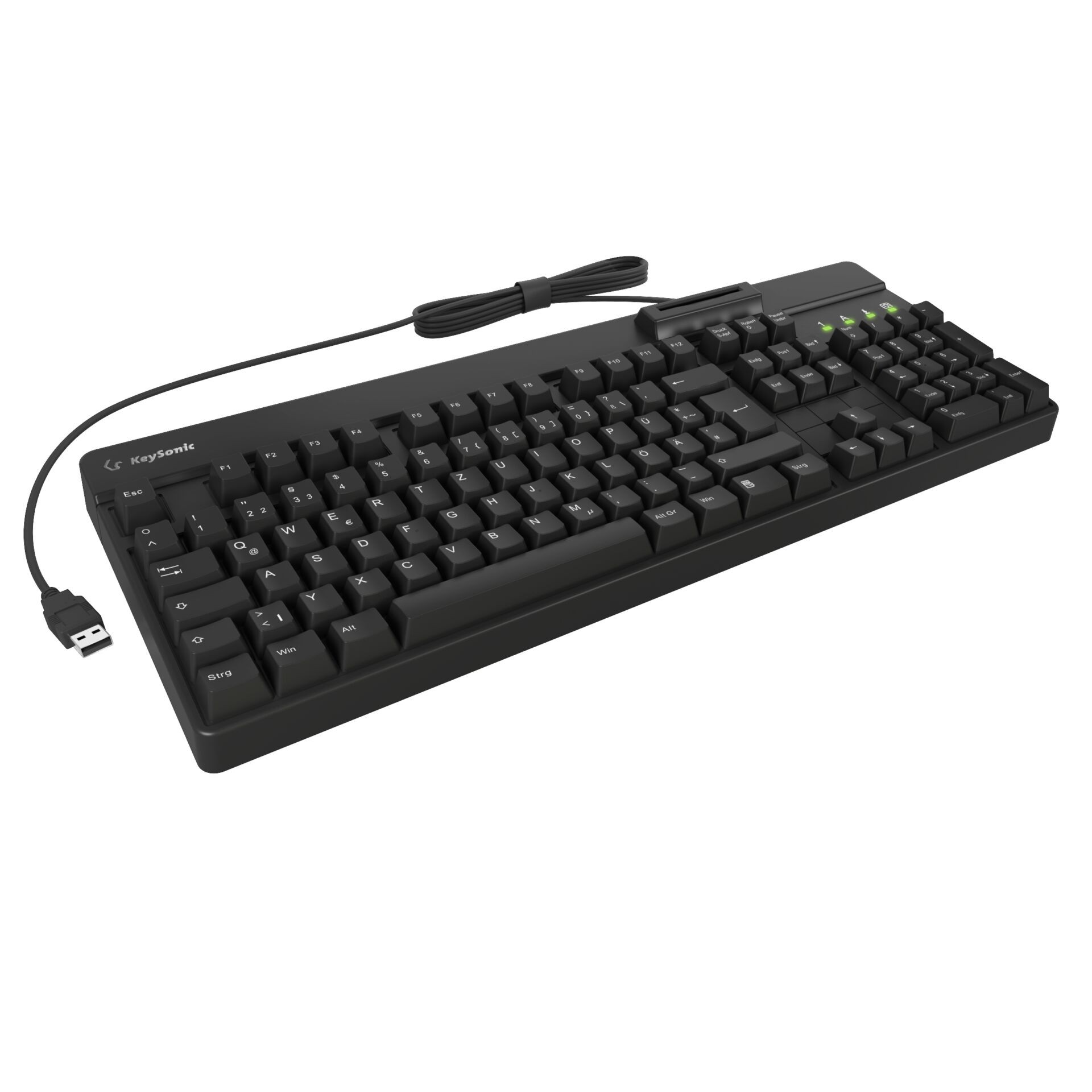 Keysonic KSK-8040U-CR (DE) Kabelgebunden Tastatur Deutsch, QWERTZ