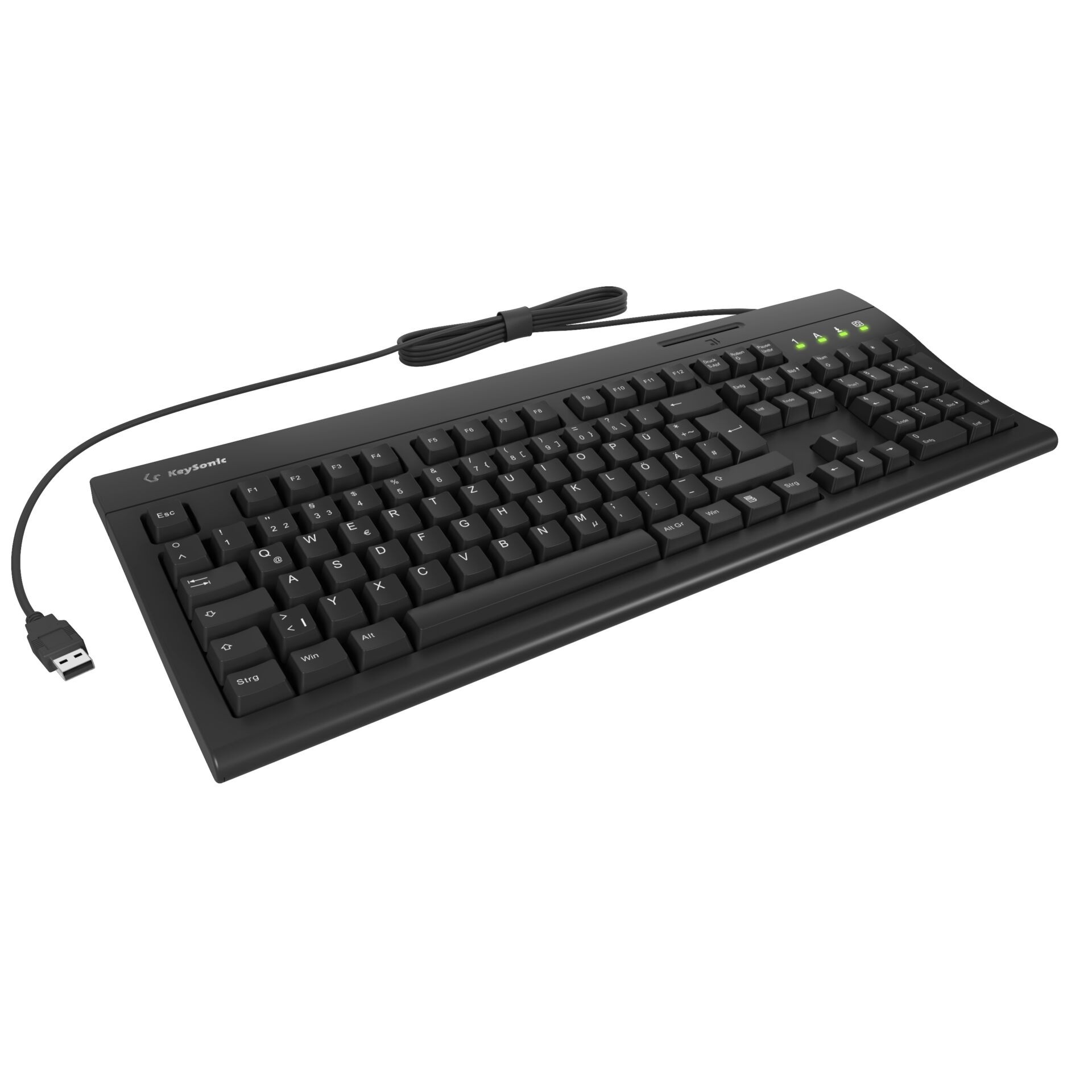 Keysonic KSK-8041U-CR (DE) Kabelgebunden Tastatur Deutsch, QWERTZ