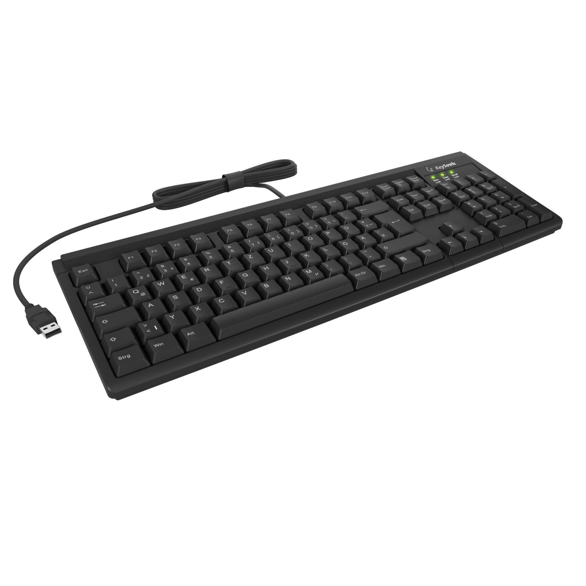 Keysonic KSK-8008U-IP (DE) Kabelgebunden Tastatur Deutsch, QWERTZ