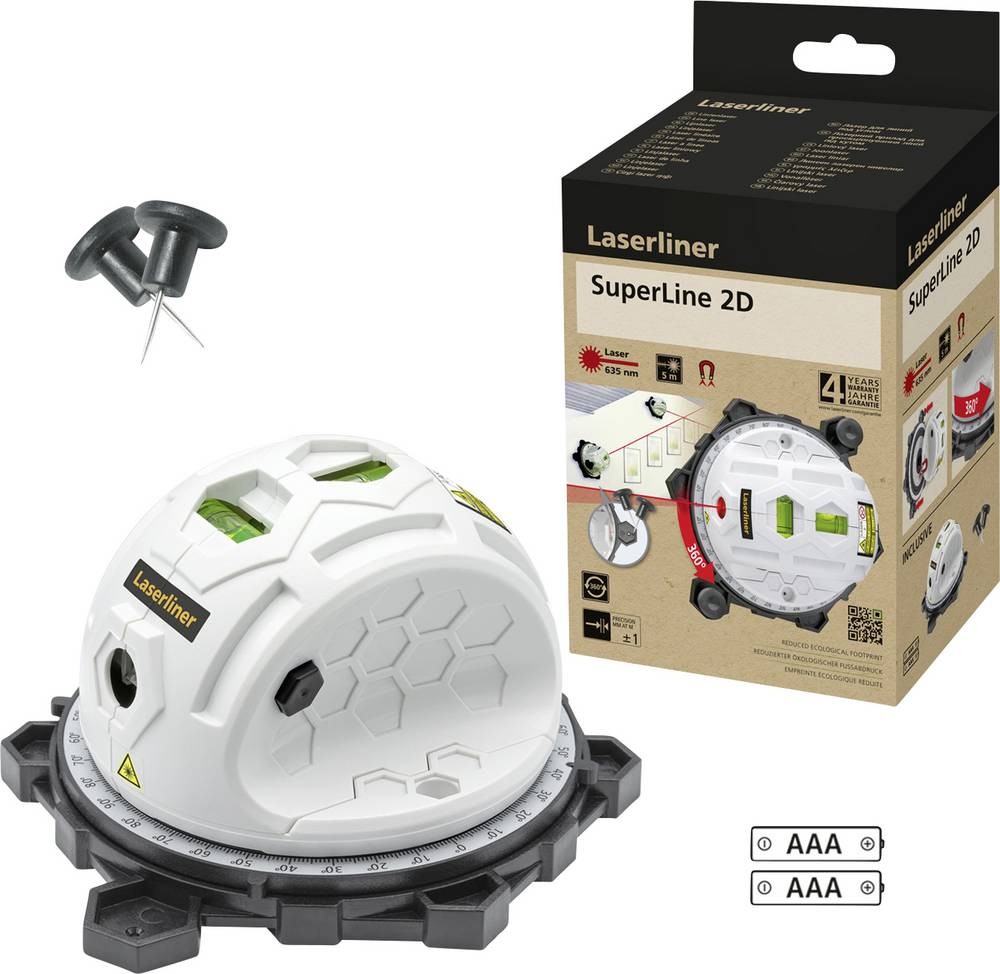 Laserliner SuperLine 2D 081.110E Digitale Wasserwaage