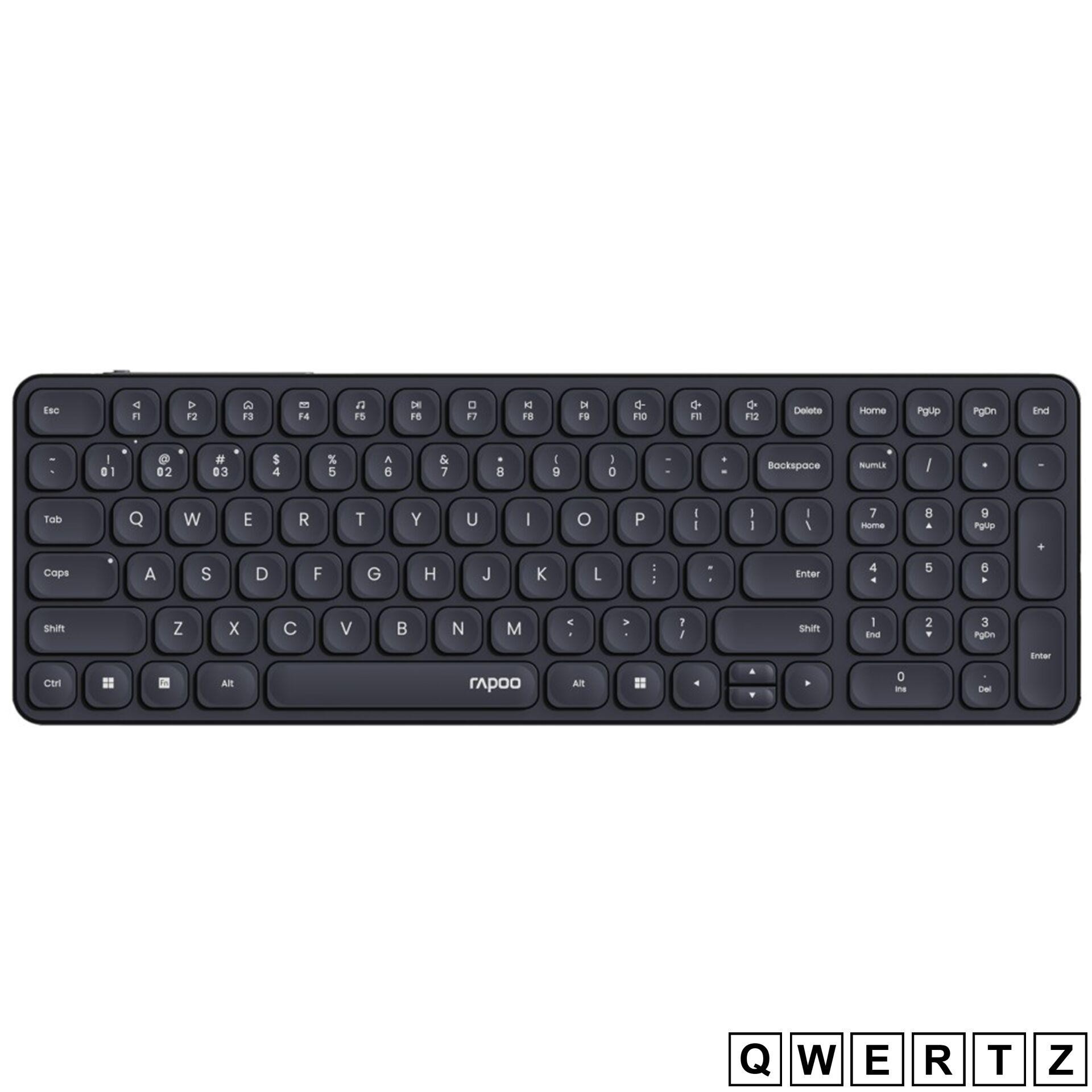 Rapoo E9310M kabellose Tastatur - QWERTZ DE - schwarz