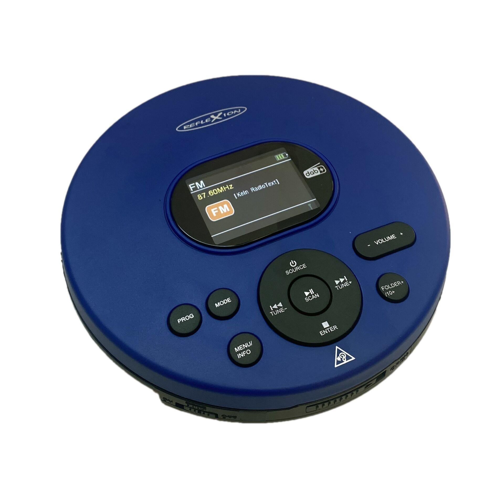 Reflexion PCD540DAB/BL portatile CD-Player CD, CD-R, CD-RW, MP3 blu