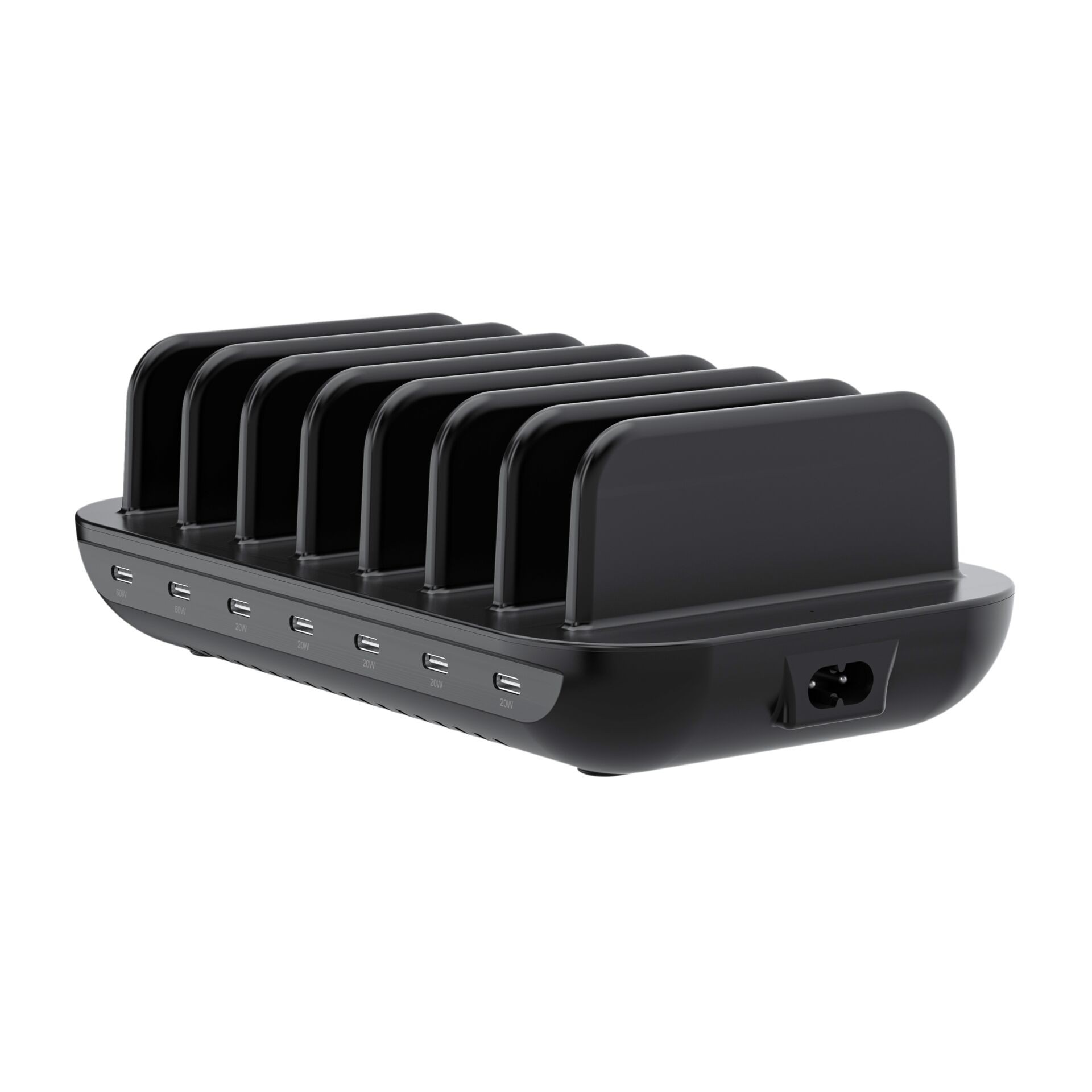 Conceptronic OZUL07B 160W 7-Port USB PD Charging Station, USB-C x 7,
