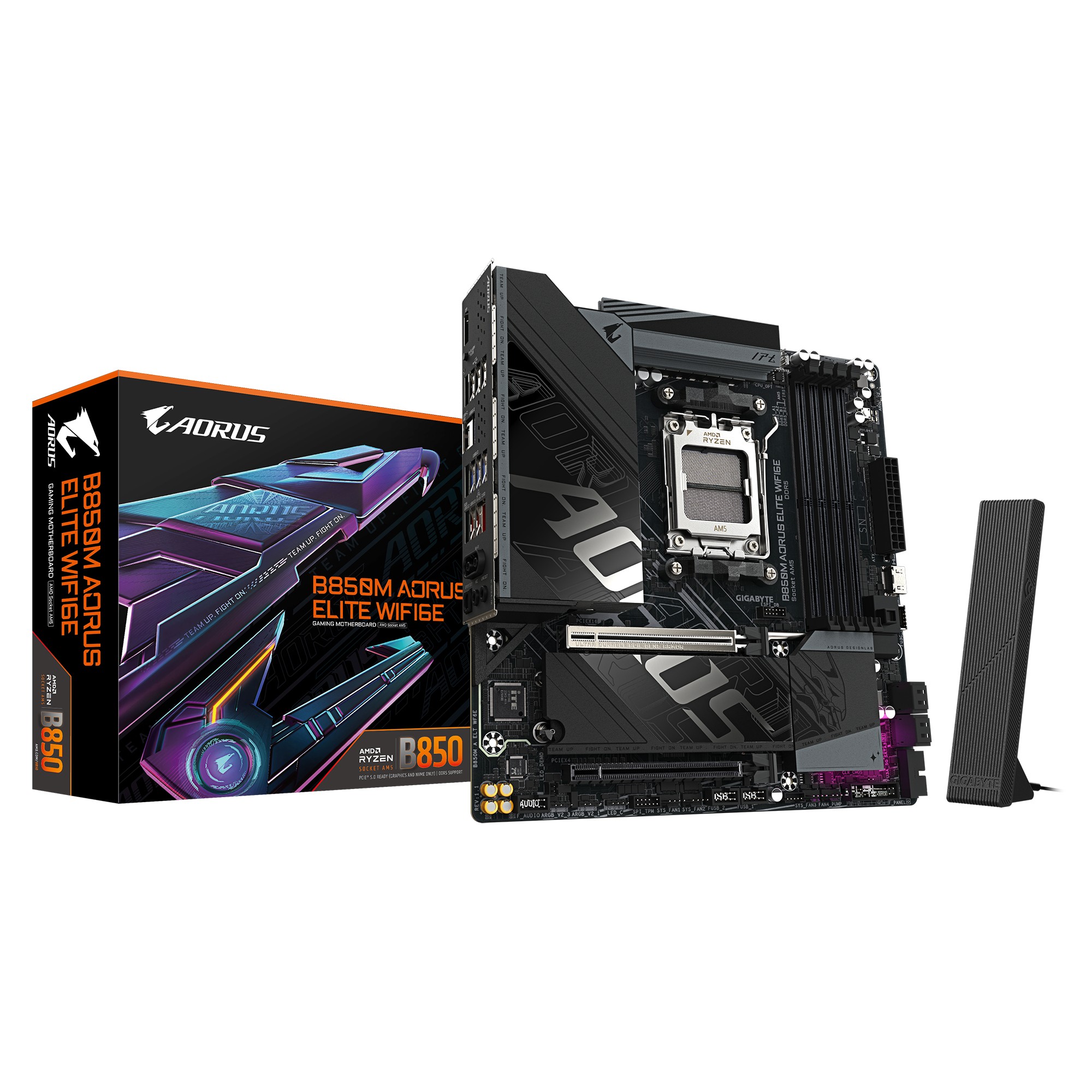 GIGABYTE B850M AORUS ELITE WIFI6E Motherboard - AMD Ryzen 9000 Series
