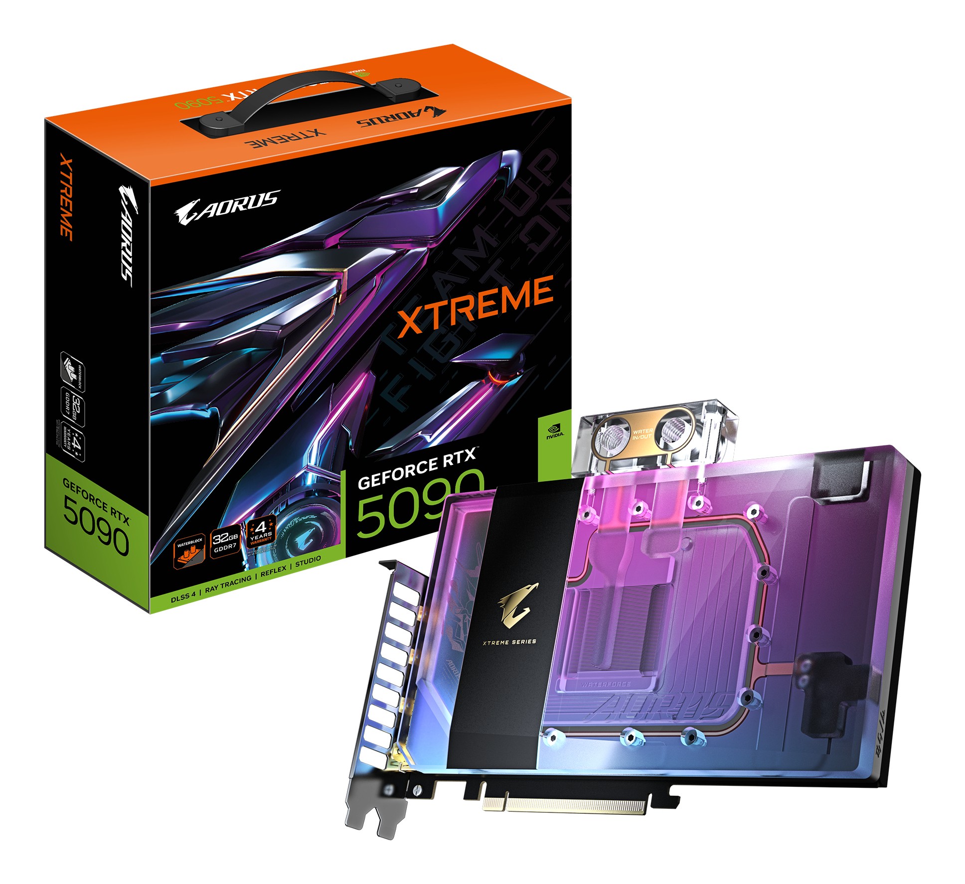 GIGABYTE AORUS GeForce RTX 5090 XTREME WATERFORCE WB 32G Graphics