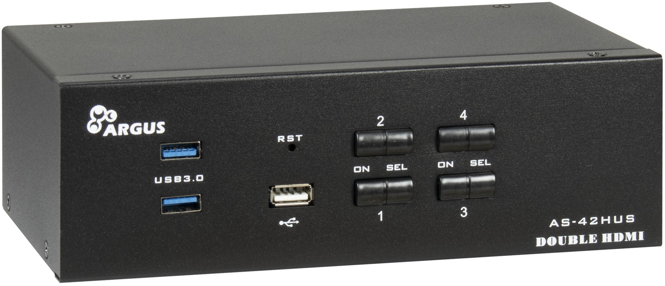 Inter-Tech AS-42HUS commutateur écran, clavier et souris Noir -