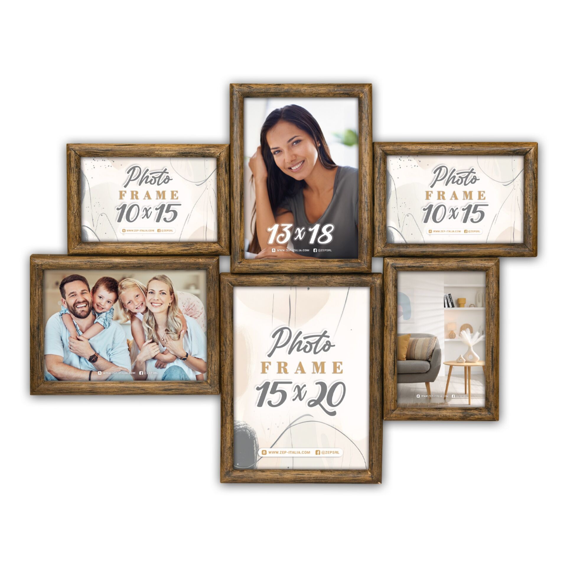 ZEP ZL486 picture frame Multi picture frame Brown - ZEP ZL486, Multi