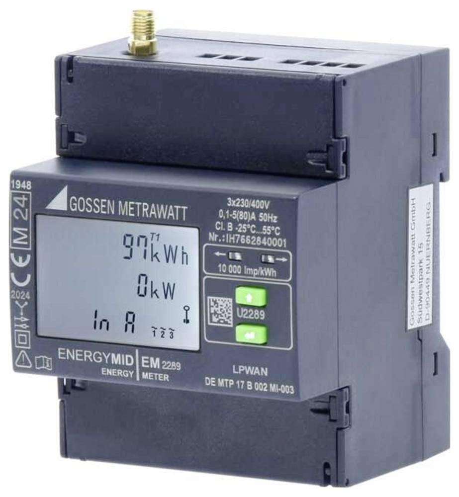 Gossen Metrawatt EM2289 U2289-V039 Drehstromzähler 80A MID-konform: