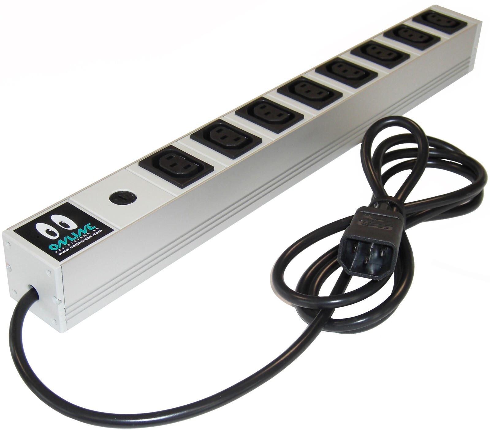 Online USV - 19" USV-power strip 8x Kaltgeräte-Bu. (10A) - suitable