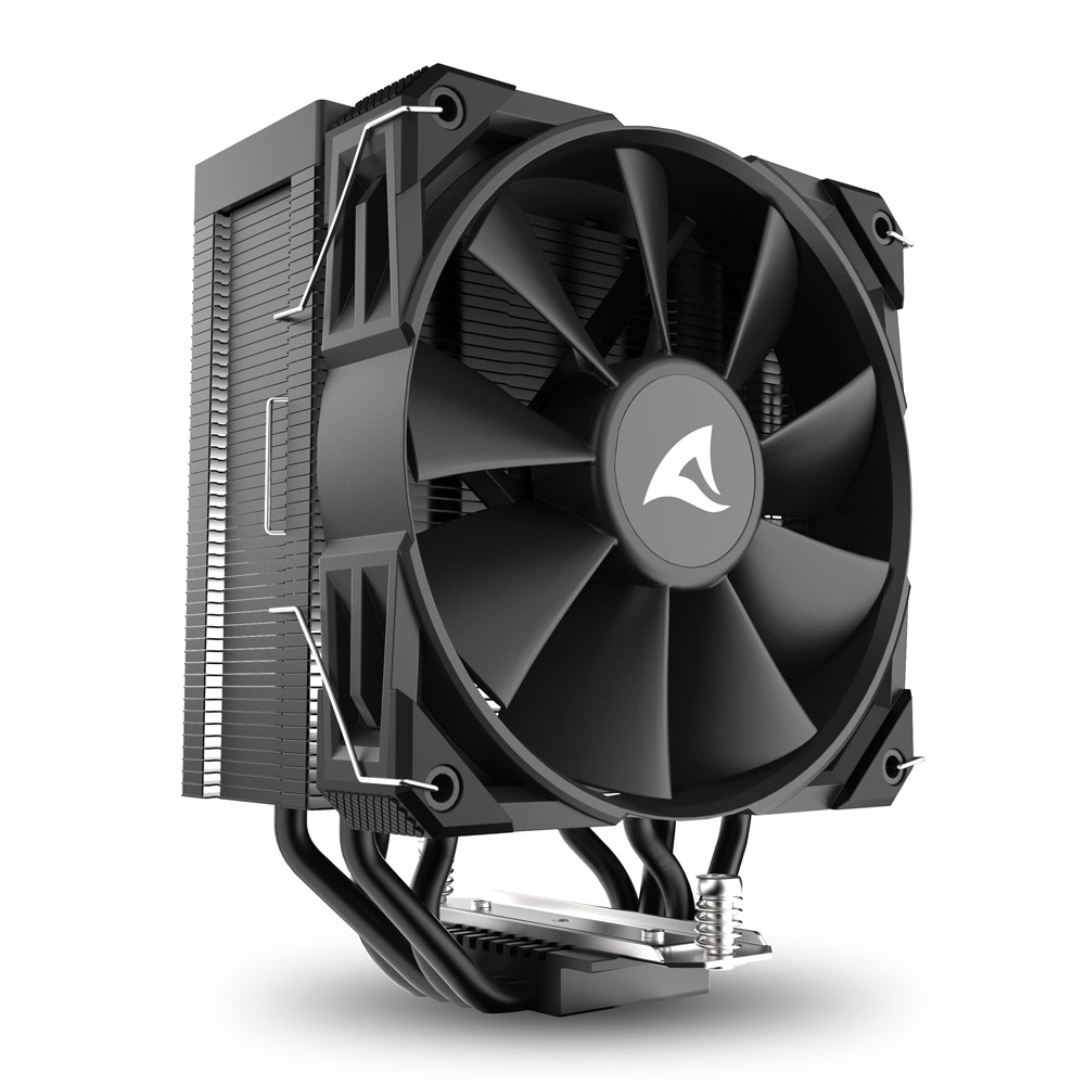 Sharkoon A40 Processor Air cooler 12 cm Black 1 pc(s) - Sharkoon A40,