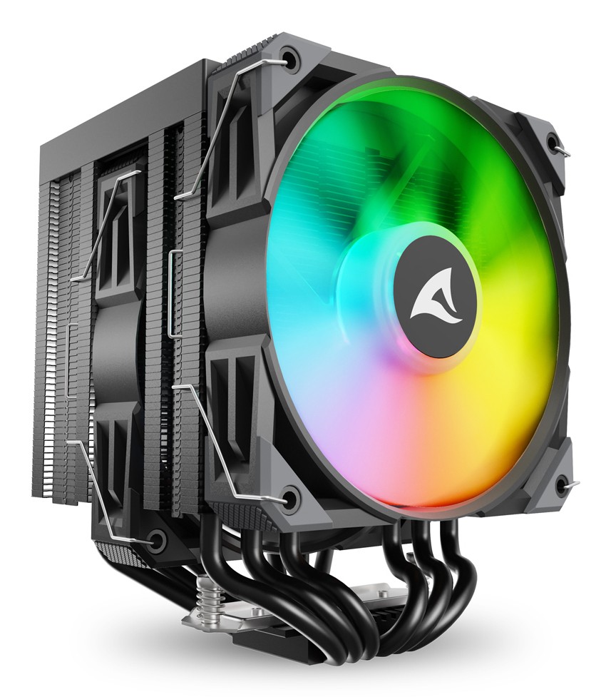 Sharkoon A60 RGB Processor Air cooler 12 cm Black 1 pc(s) - Sharkoon