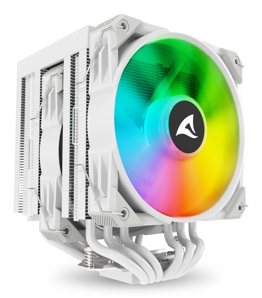 Sharkoon A60 RGB Processor Air cooler 12 cm White 1 pc(s) - Sharkoon