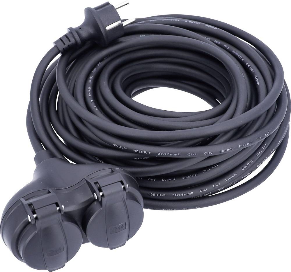 AS Schwabe 60661 Steckdosen-Verteiler black
