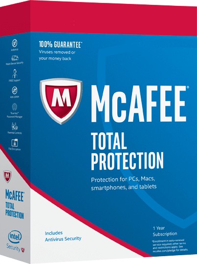 McAfee Total Protection 2018 1D 1Y Antivirus security German 1