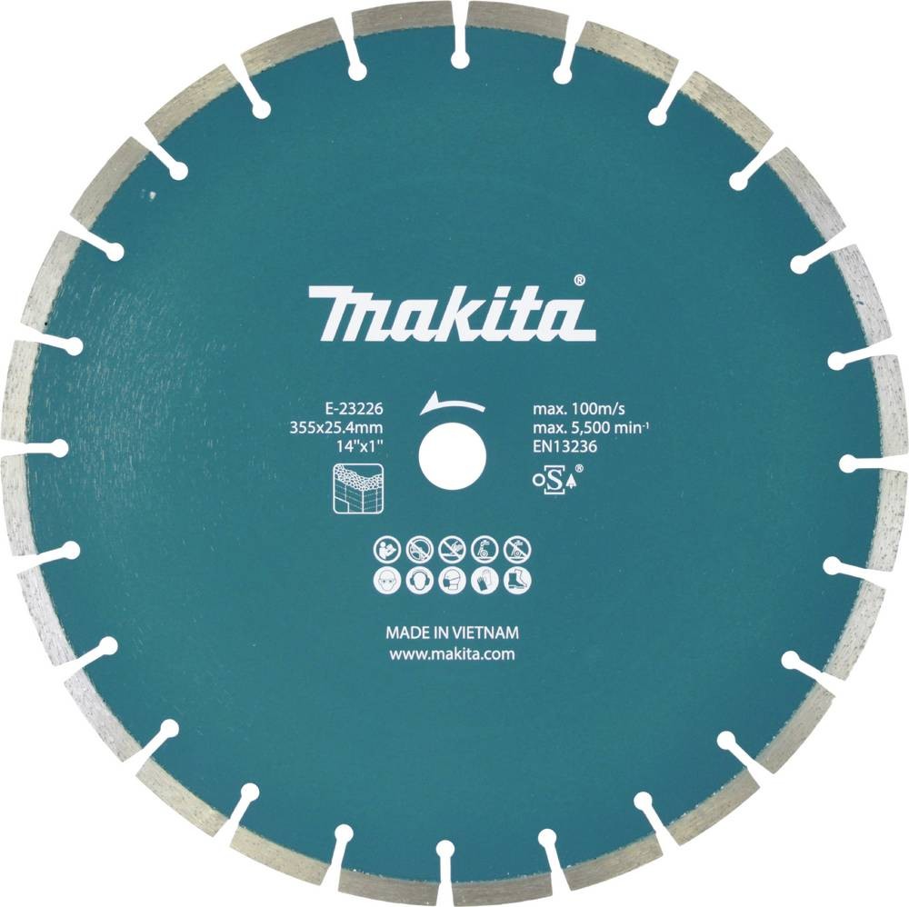 Makita E-23226 Diamanttrennscheibe Durchmesser 355mm Bohrungs-Ø 25.