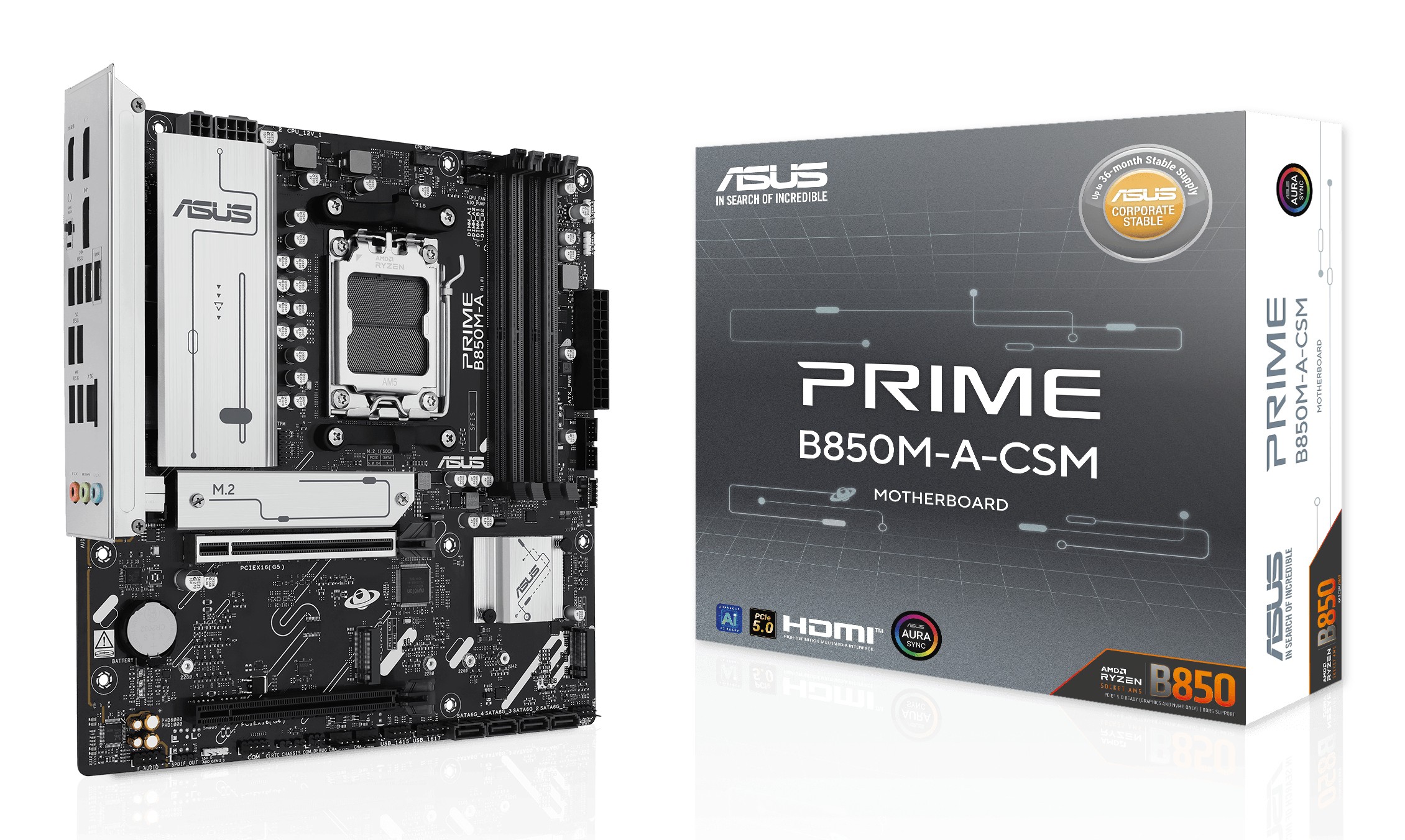 ASUS PRIME B850M-A-CSM AMD B850 Socket AM5 micro ATX - ASUS PRIME