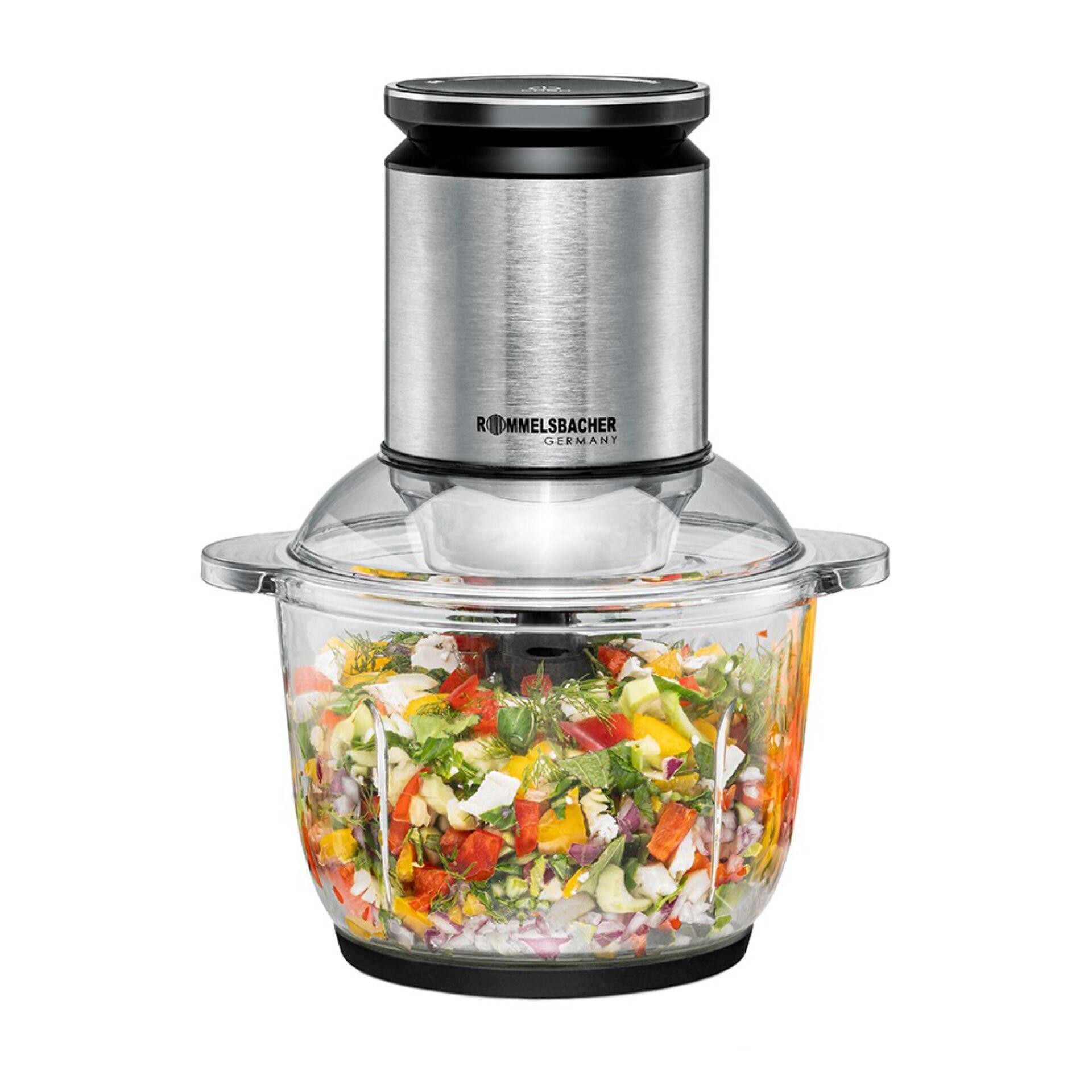 Rommelsbacher MZ 600 electric food chopper 2 L 600 W Black, Stainless