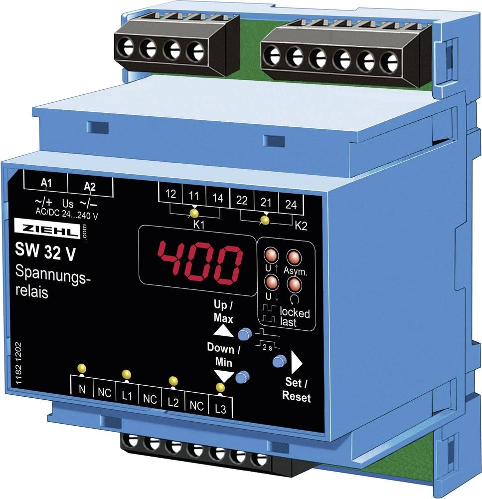 Ziehl SW32V S222279 Spannungsüberwachungsrelais Anzahl Relais-Ausgä