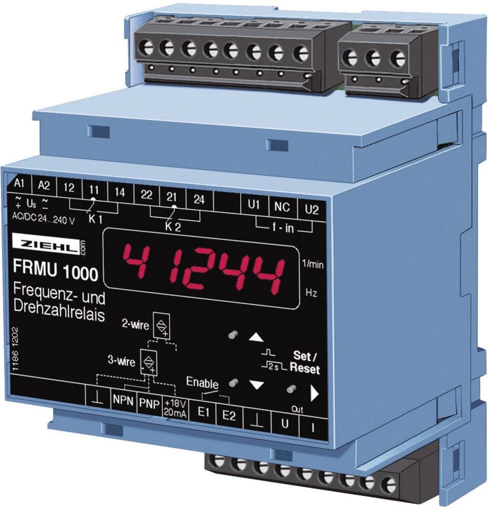 Ziehl FR 1000 U 226133.CO Drehwächter Anzahl Relais-Ausgänge: 2