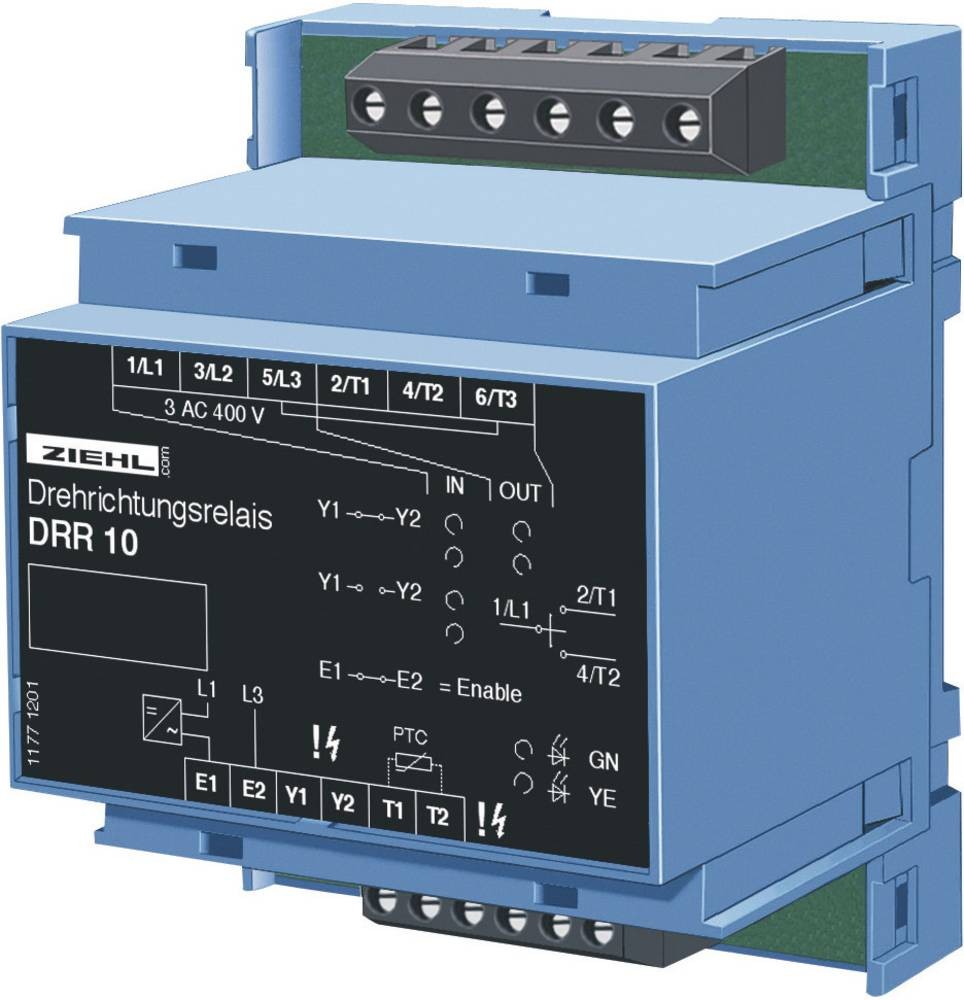 Ziehl DRR10 P 222546 Drehwächter Anzahl Relais-Ausgänge: 3
