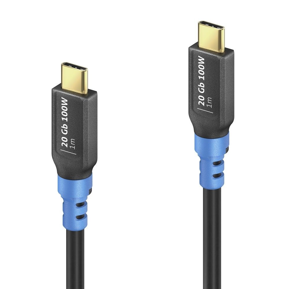 PureLink FI-U400-020 USB cable USB4 Gen 2x2 2 m USB C Black, Blue -