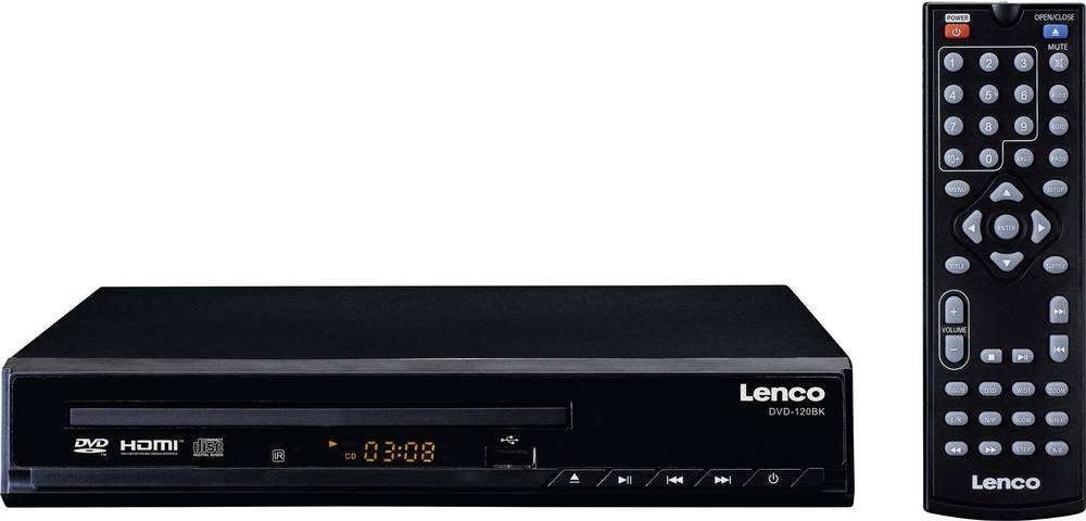 Lenco DVD-120 DVD player Black - Lenco DVD-120, NTSC, PAL, 20 - 20000
