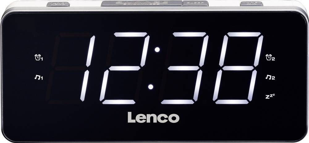 Lenco CR-18 Radio portable Horloge Numérique Noir, Argent - Lenco CR-