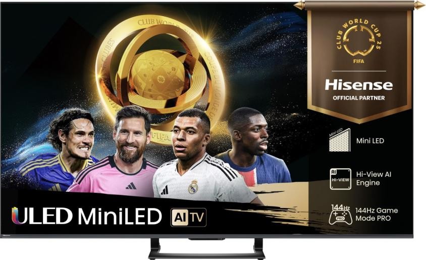 Hisense 55U7Q 139.7 cm (55") 4K Ultra HD Smart TV Wi-Fi Black 450 cd/