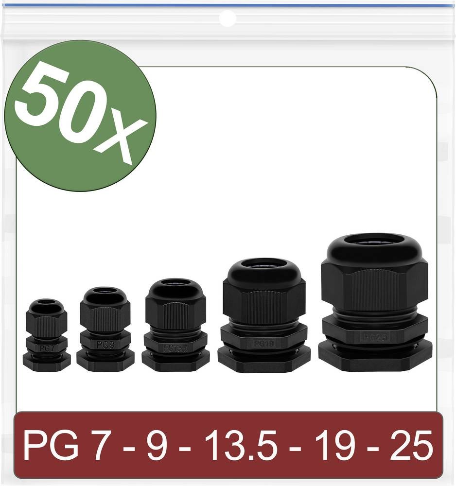 Quadrios 24CA387 Kabelverschraubung Polyamid black 50St.